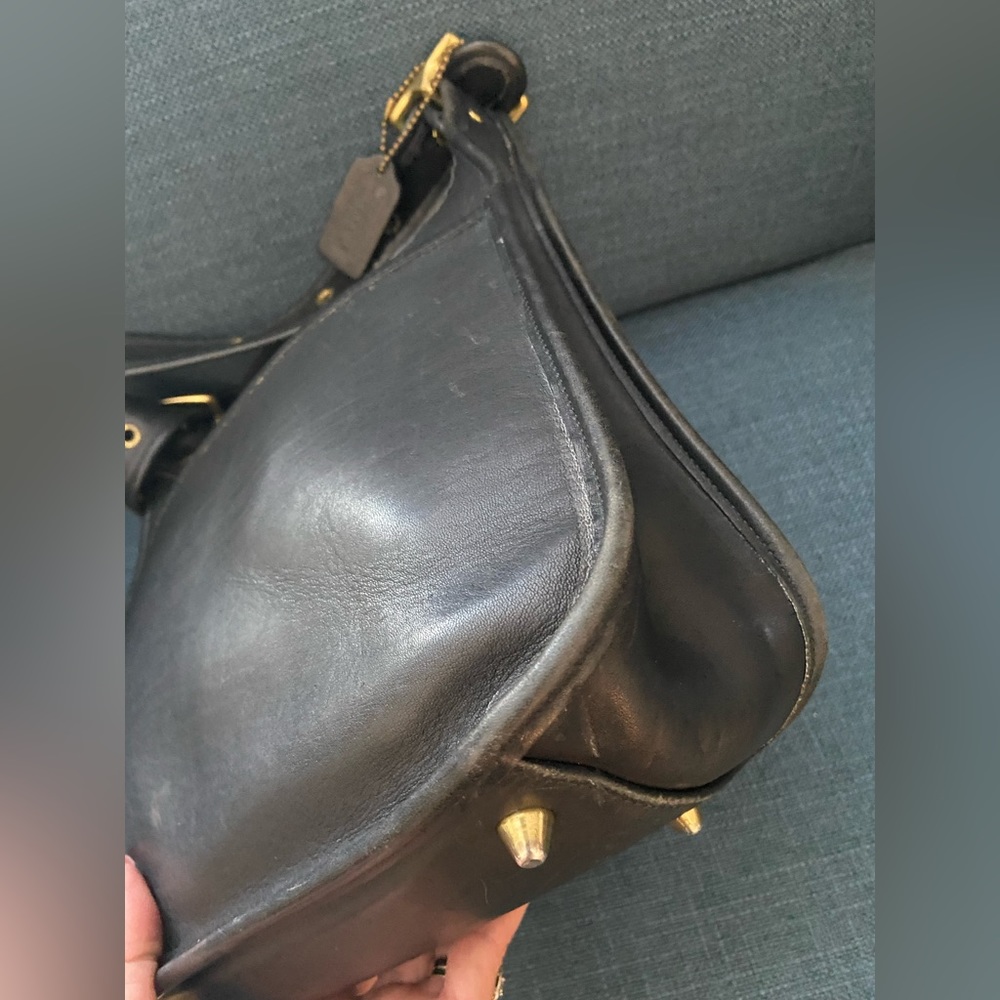 Coach Vintage, Rare Black Legacy Zip Leather Shoulder/ Crossbody Purse Bag 9966 - Picture 6 of 16